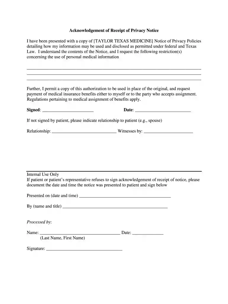 acknowledgement for assignment Preview on Page 1