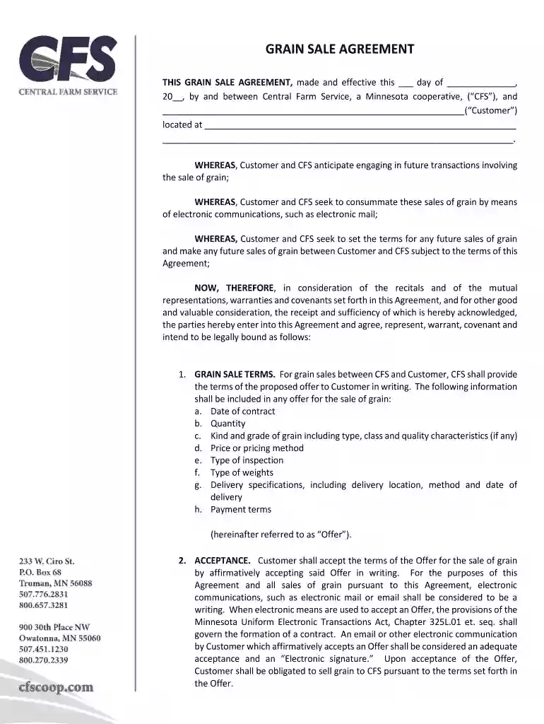 cfs cash bids Preview on Page 1