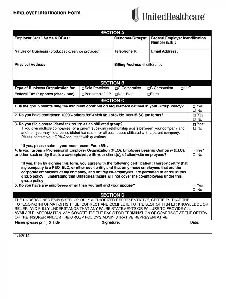 employee information form Preview on Page 1