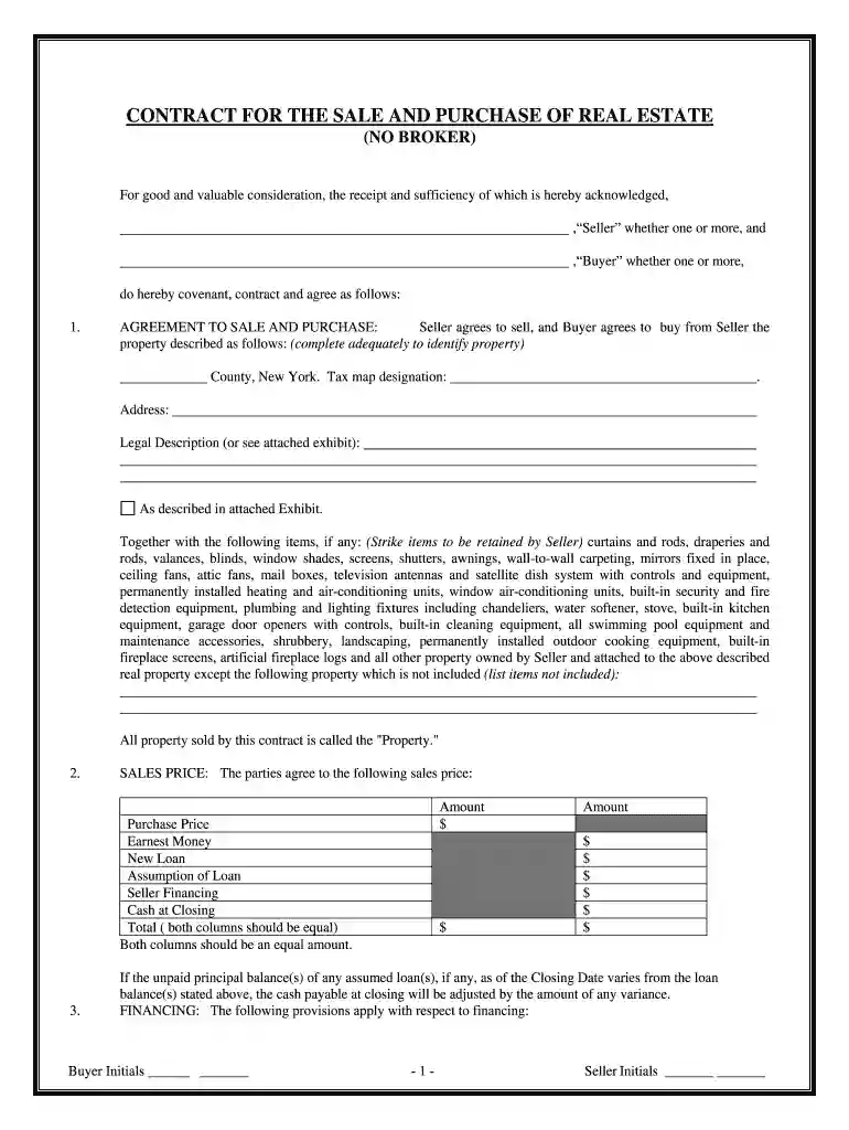 contract of sale real estate Preview on Page 1