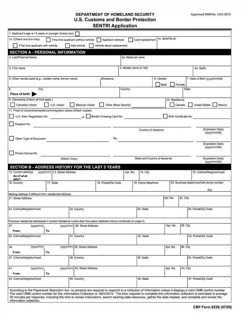 sentri pass cost Preview on Page 1