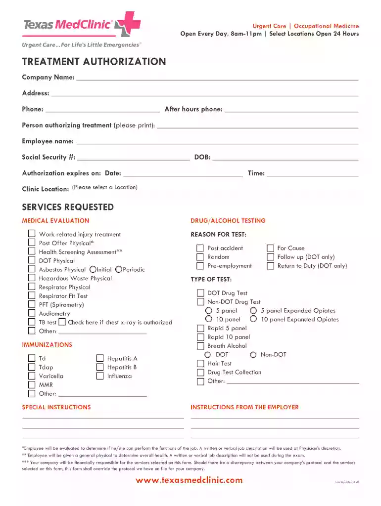 texas medclinic doctors note Preview on Page 1