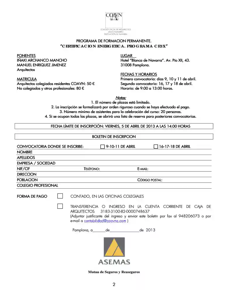 Cursos sobre Certificaci n Energ tica Programa CE3X Vista previa en la página 1