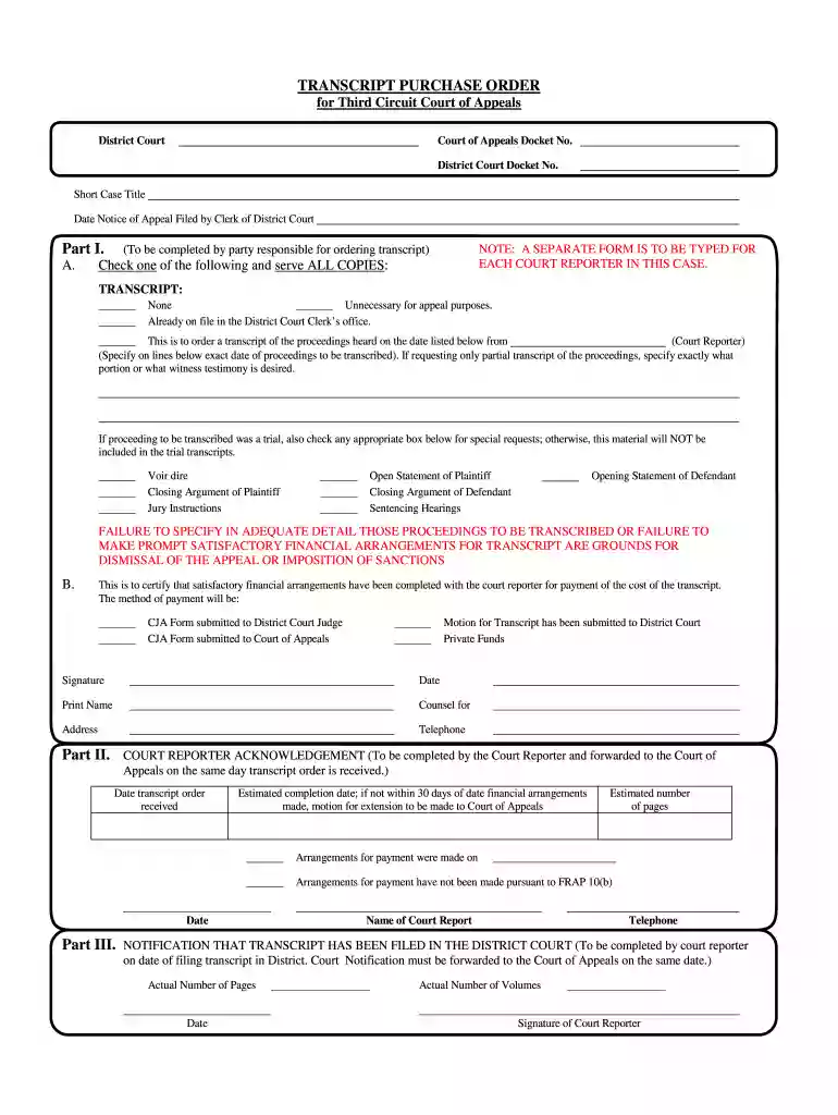 purchase order court Preview on Page 1