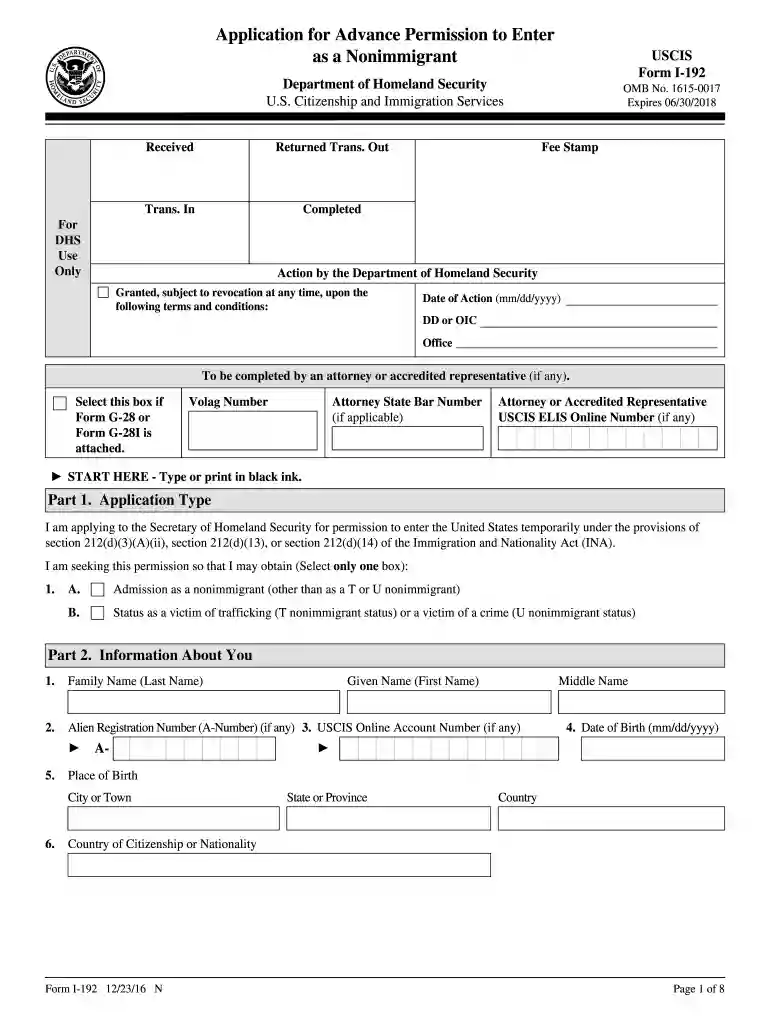i 192 form pdf Preview on Page 1