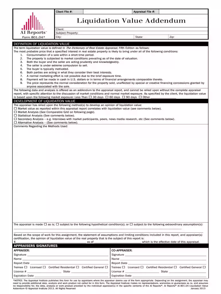 liquidation report Preview on Page 1