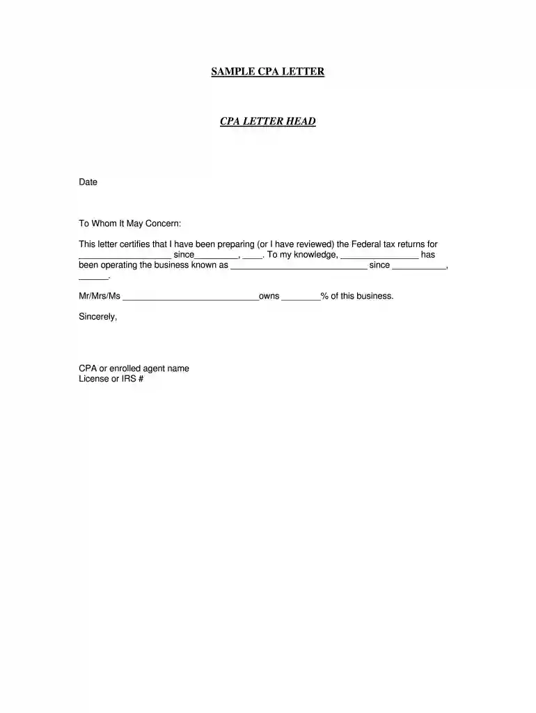 cpa letter Preview on Page 1