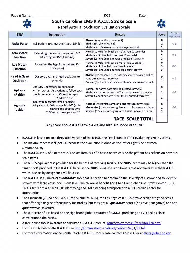 race score Preview on Page 1