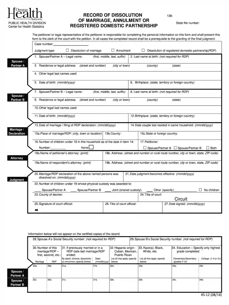Converting Separation to Dissolution, post-judgment - Oregon State ... - courts oregon Preview on Page 1
