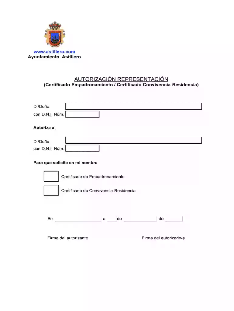 modelo autorización representación pdf Vista previa en la página 1