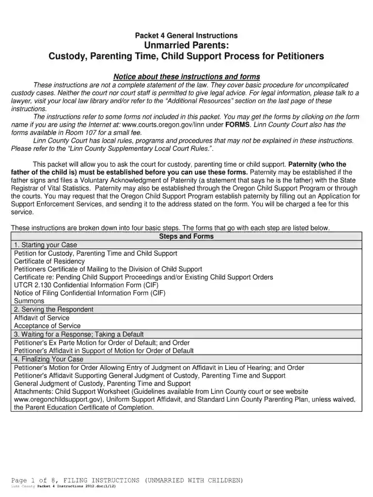 sample child custody agreement for unmarried parents Preview on Page 1