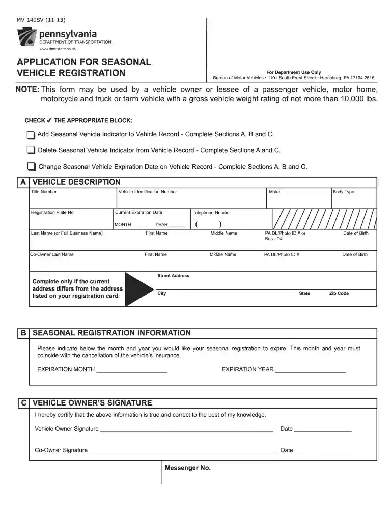 mv 140sv 2009 form Preview on Page 1