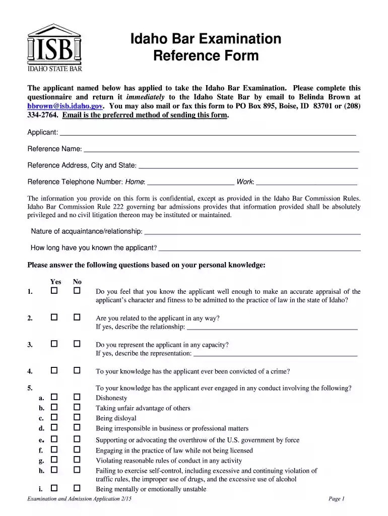 idaho state bar Preview on Page 1
