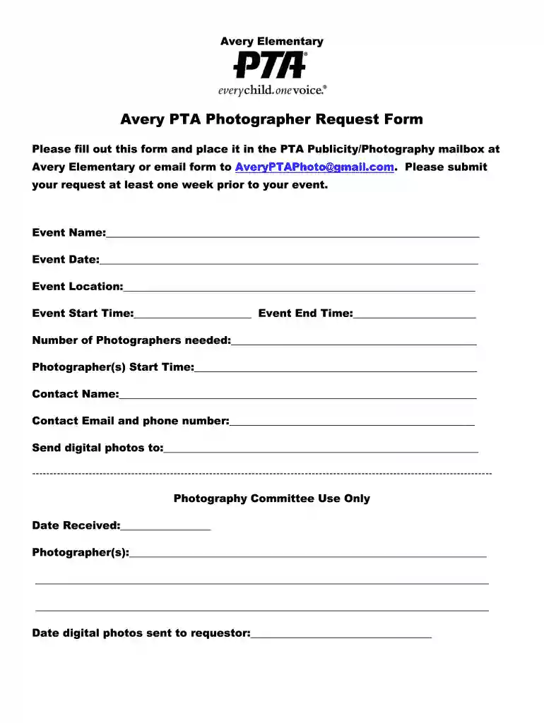 photo request form Preview on Page 1