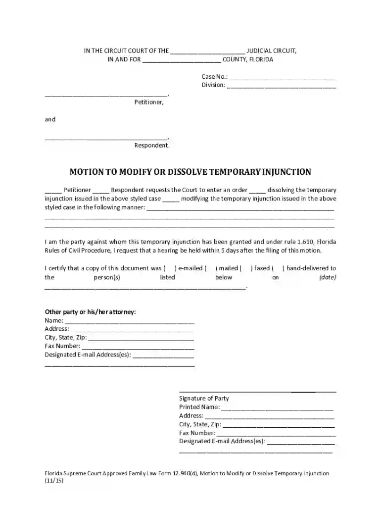 motion to dissolve Preview on Page 1