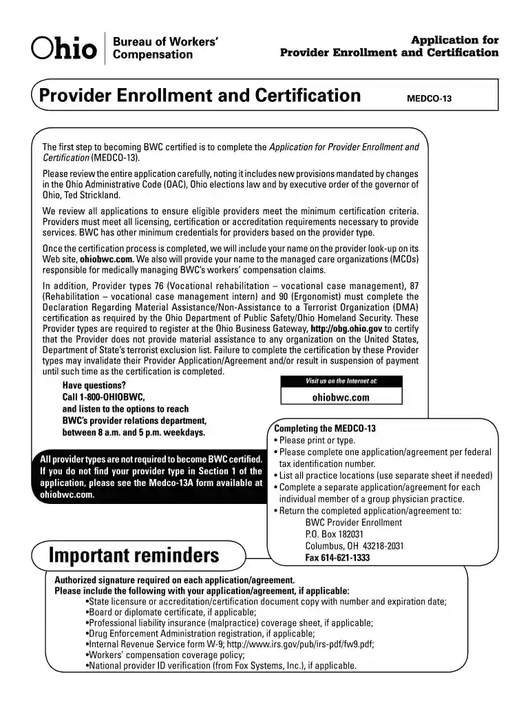 bwc provider lookup Preview on Page 1
