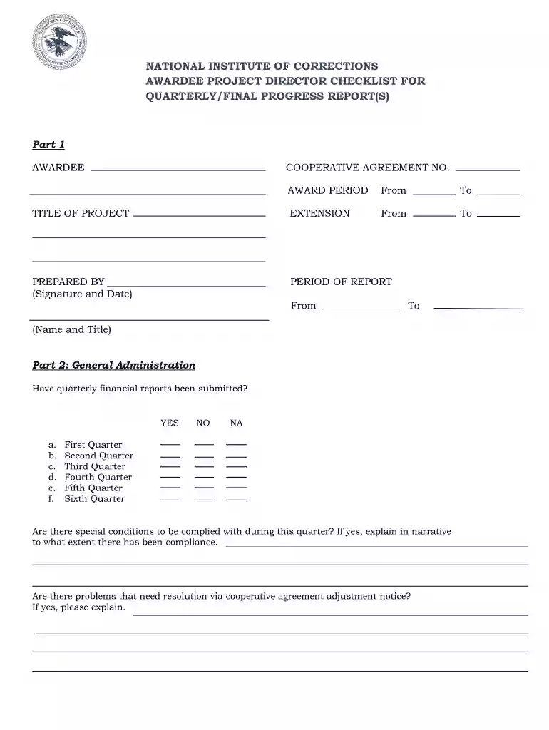 quarterly progress report examples Preview on Page 1