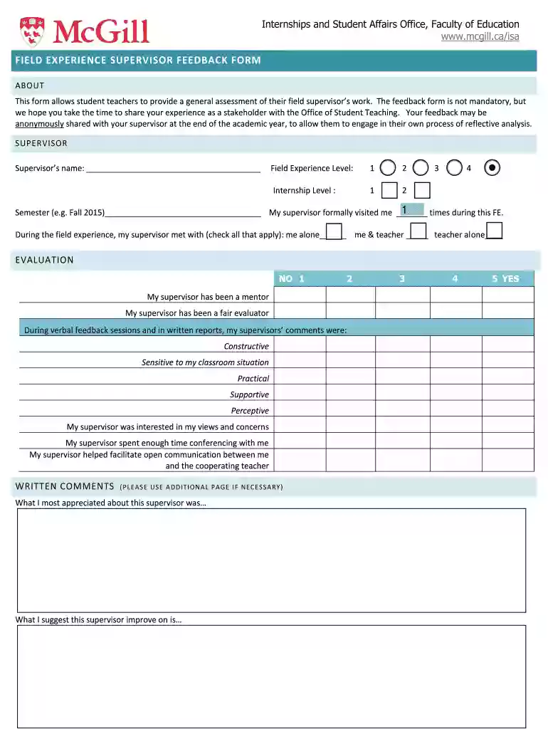 mcgill lesson plan template Preview on Page 1