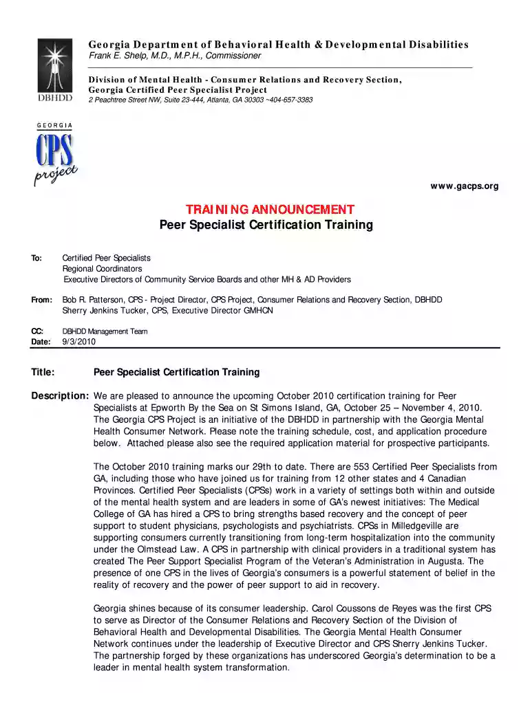 nyc peer specialist training Preview on Page 1