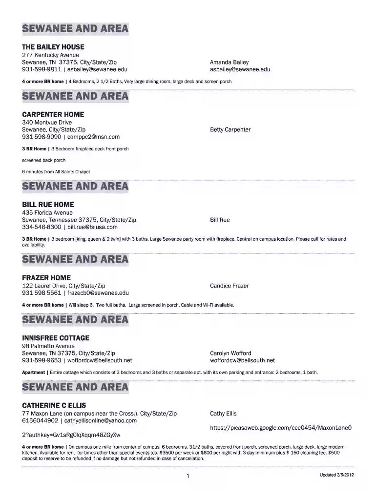 sewanee enrollment Preview on Page 1