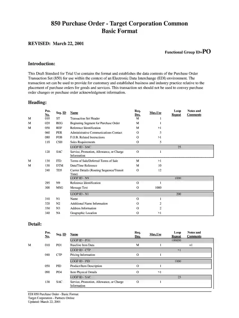edi 850 specification pdf Preview on Page 1