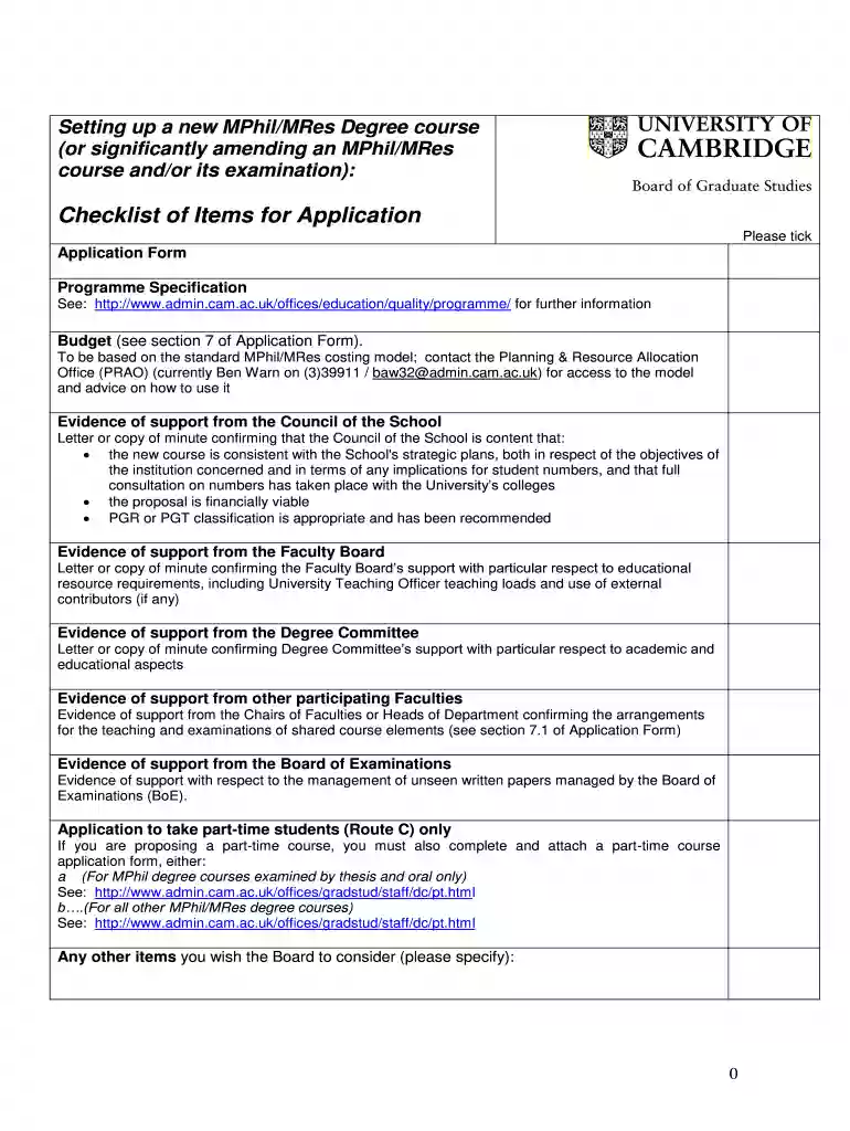 Application Form - the University Offices - admin cam ac Preview on Page 1
