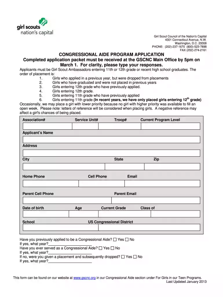 congressional aide girl scouts Preview on Page 1
