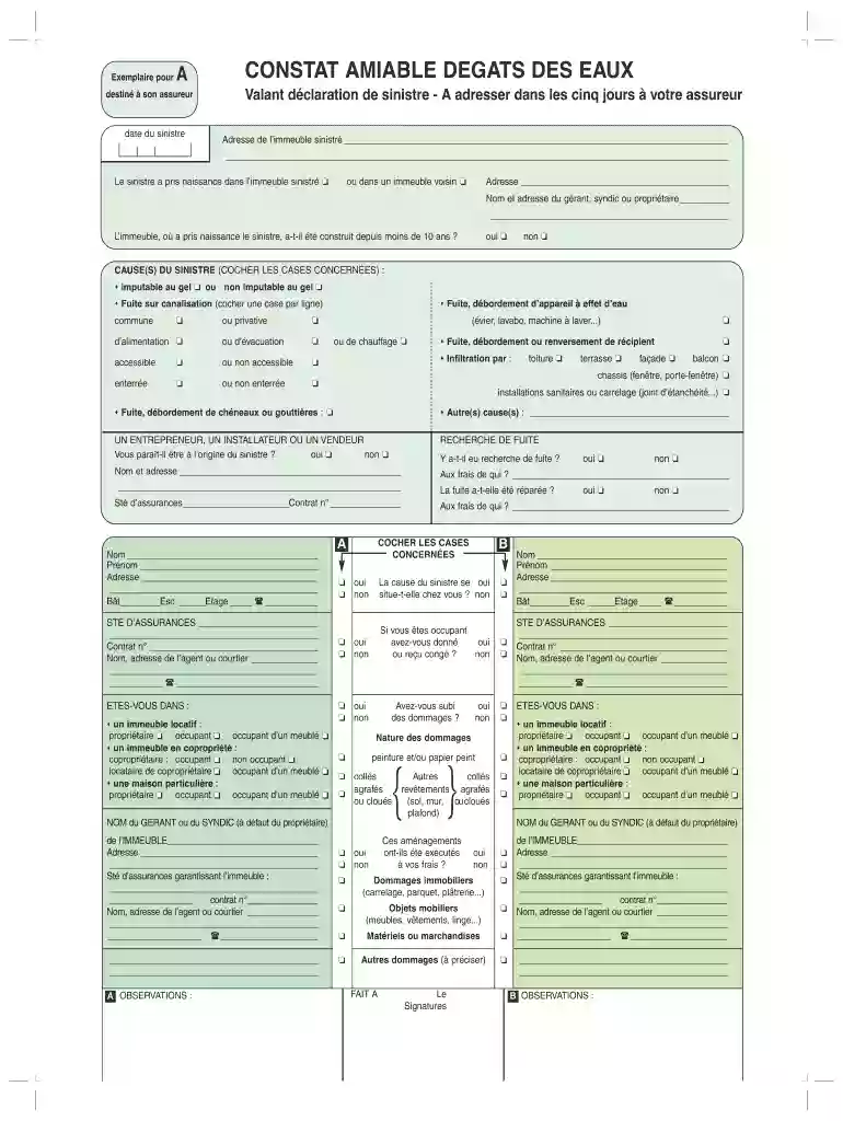 constat dégâts des eaux pdf Preview on Page 1
