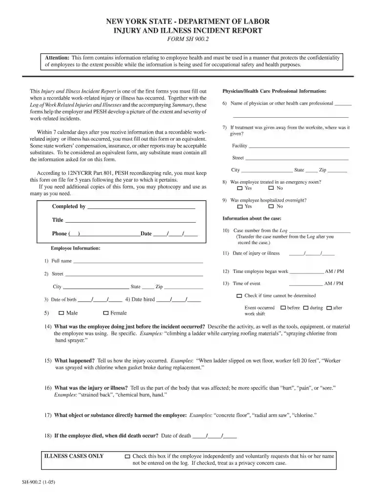 sh900 form Preview on Page 1