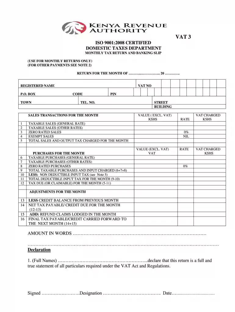 vat 3 return form download ireland Preview on Page 1