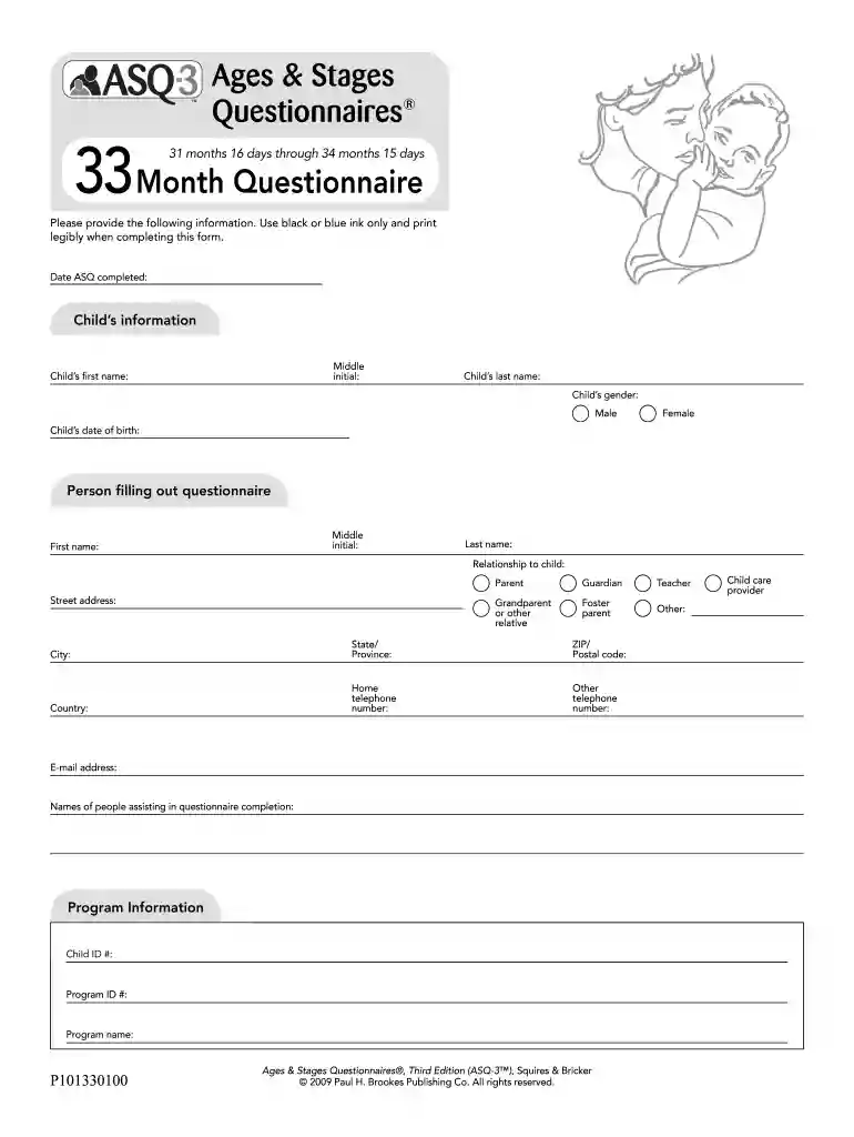 33 month asq Preview on Page 1