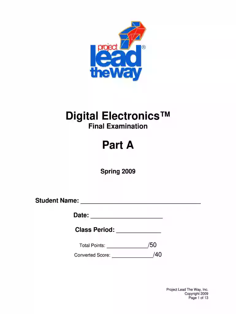 pltw digital electronics final exam Preview on Page 1