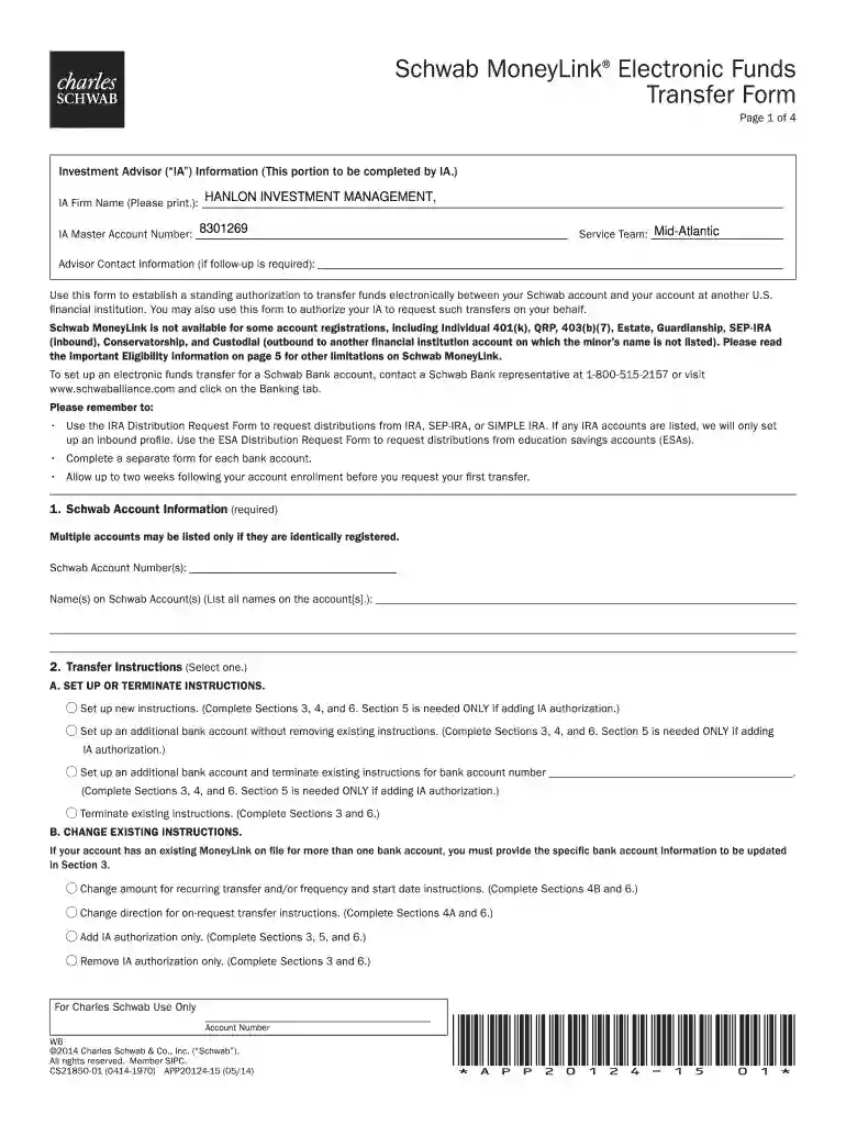 schwab brokerage moneylink Preview on Page 1