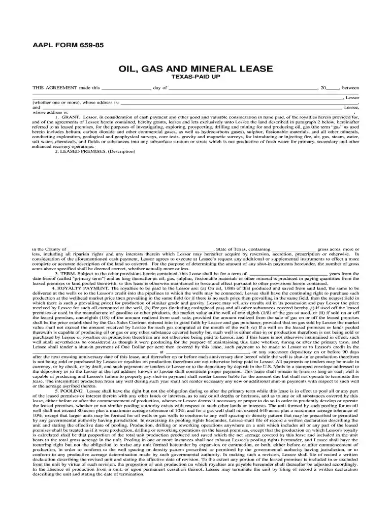form 659 Preview on Page 1