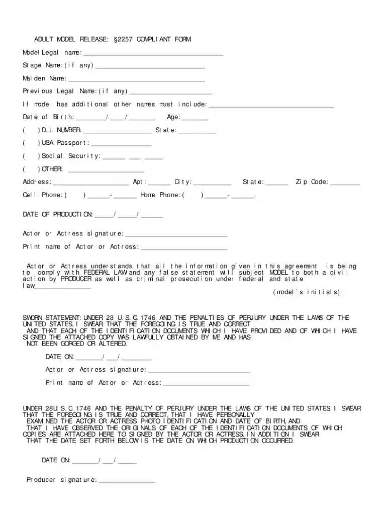 2257 form Preview on Page 1