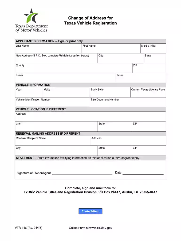 what is title document on form vtr 146 Preview on Page 1