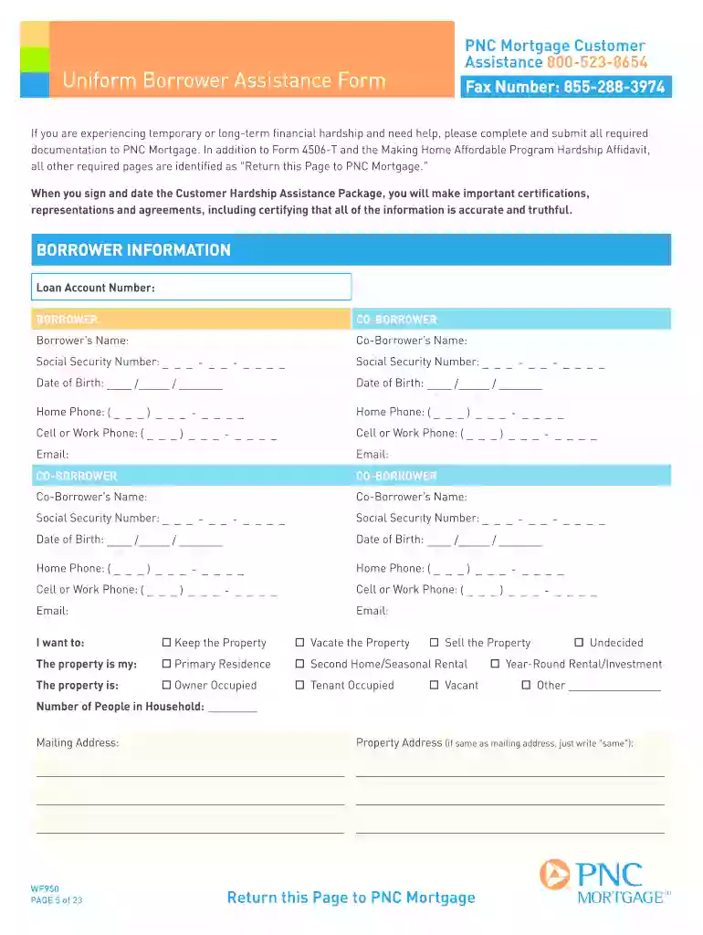 pnc hardship application Preview on Page 1
