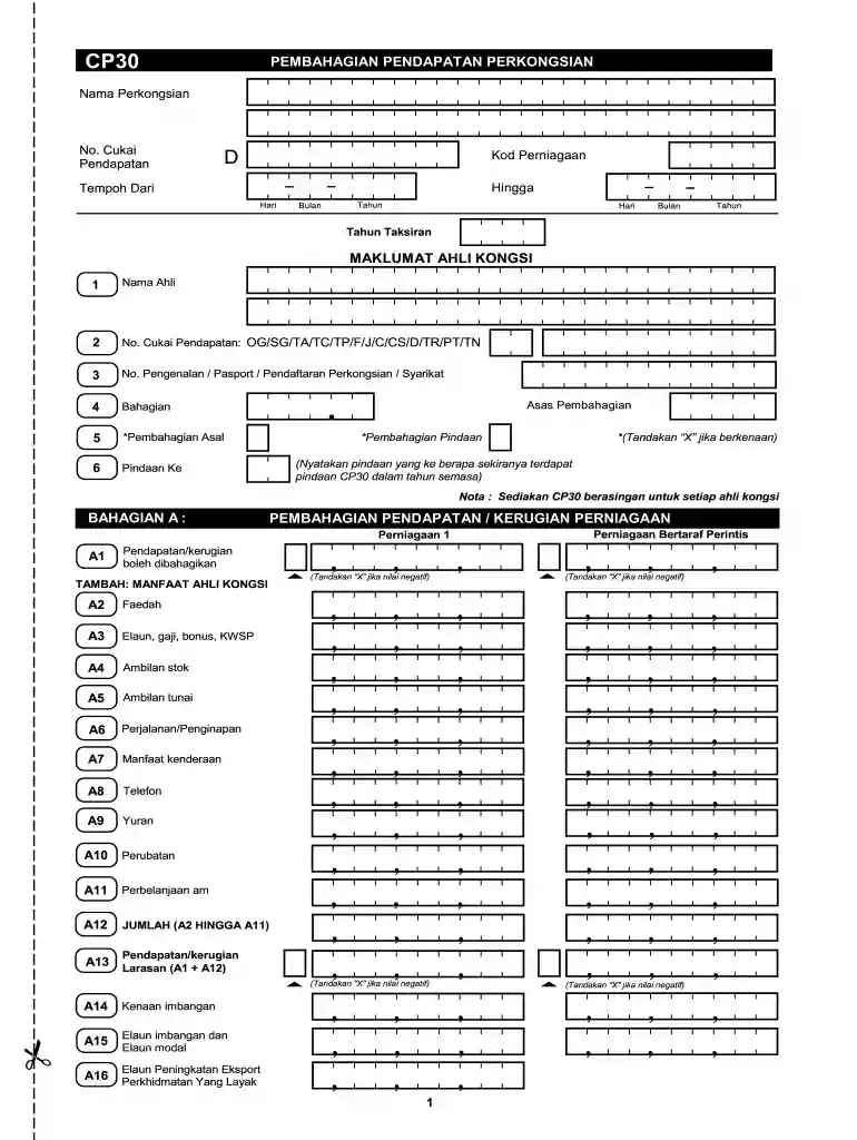 cp30 form Preview on Page 1