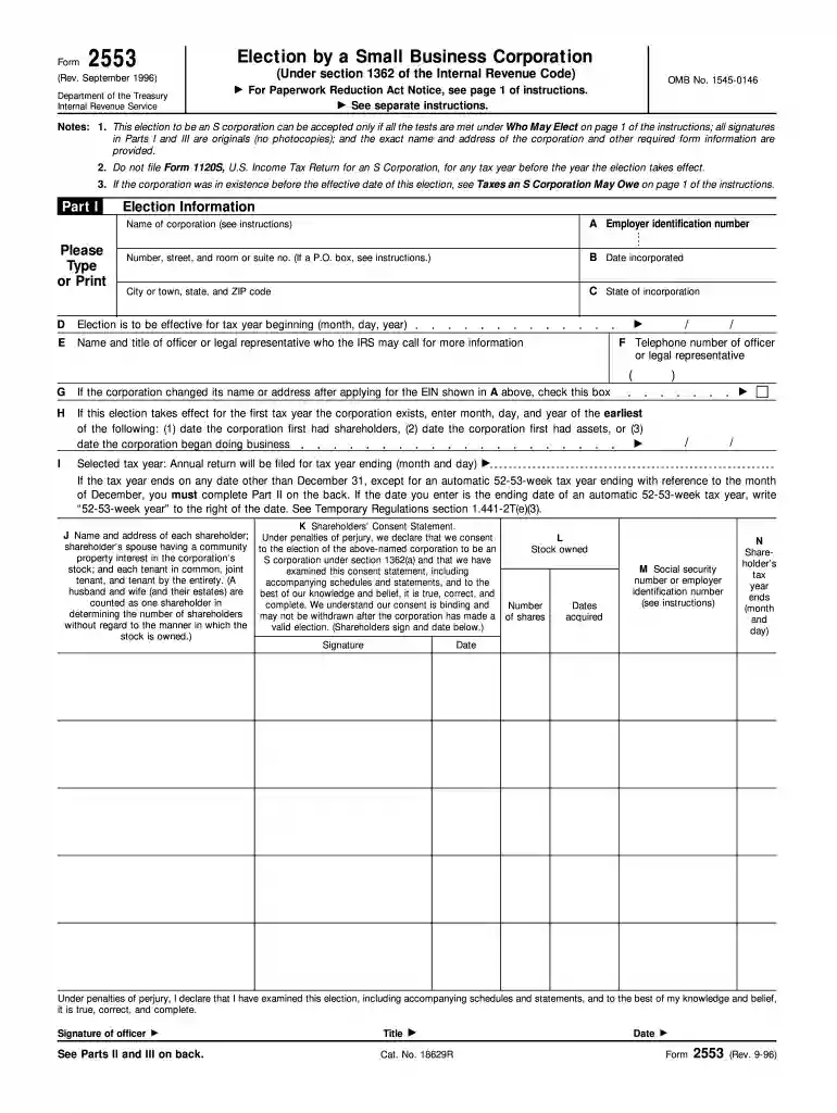 September 1996) Department of the Treasury Internal Revenue Service OMB No - irs Preview on Page 1