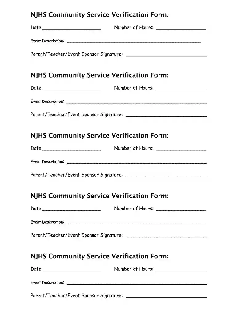 volunteer log sheet Preview on Page 1