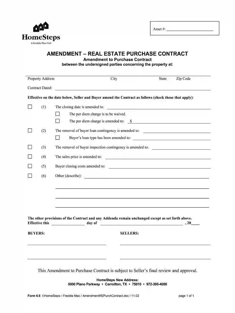 amendment real estate Preview on Page 1
