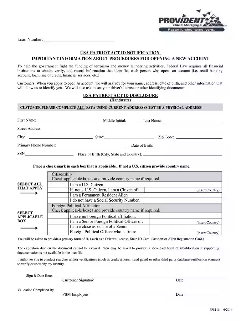 customer identification program template Preview on Page 1