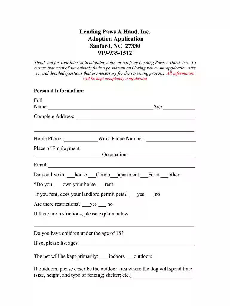 paws application Preview on Page 1