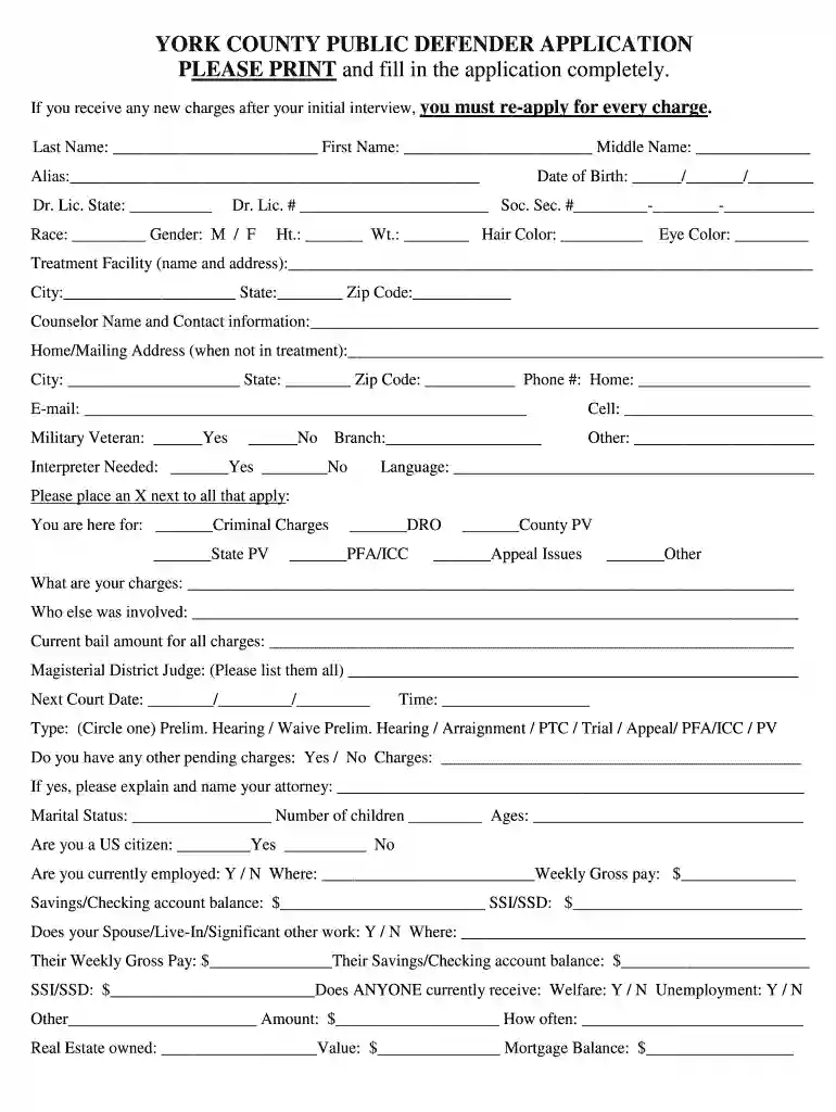york county public defender Preview on Page 1