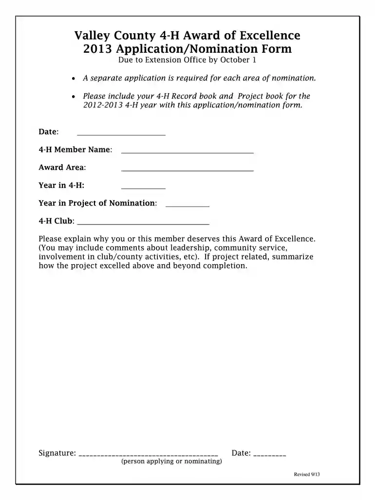 Nomination Form - MSU Extension Preview on Page 1