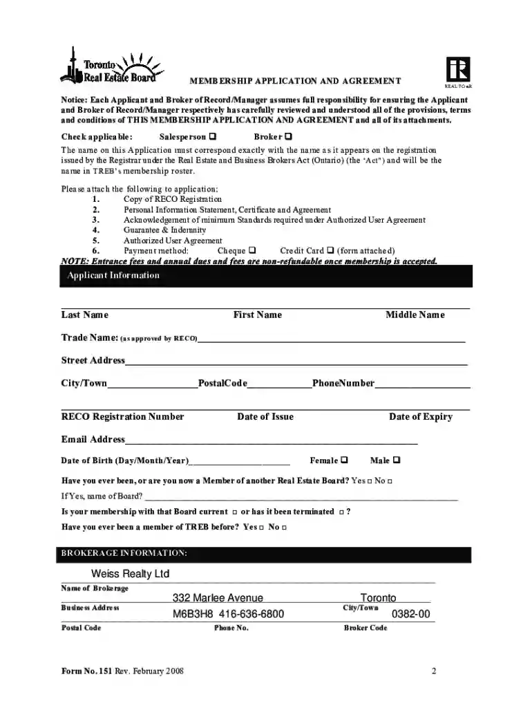 treb login Preview on Page 1