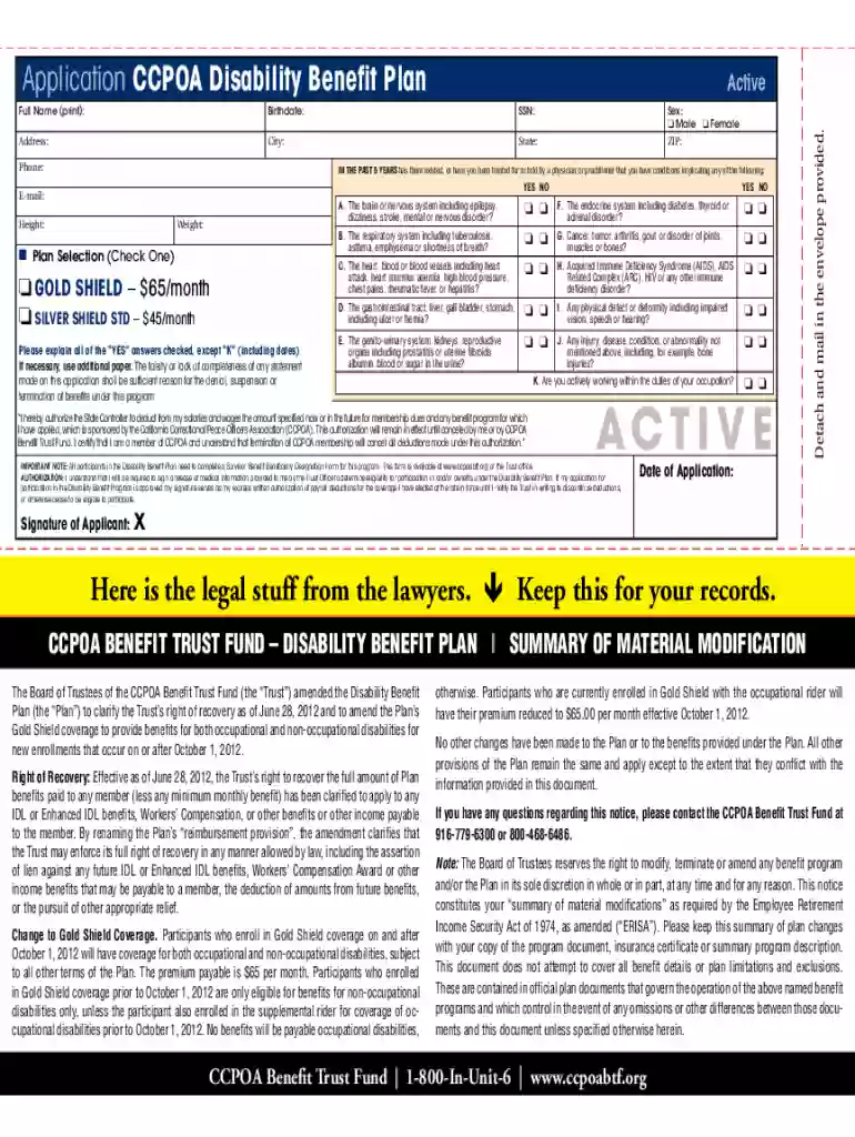 ccpoa gold shield Preview on Page 1