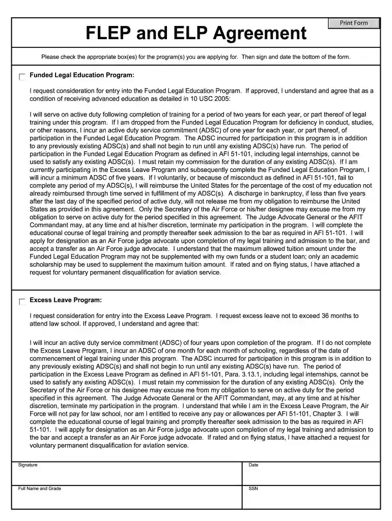 elp agreement Preview on Page 1