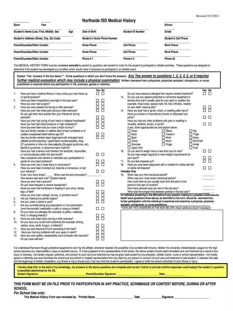 uil physical form Preview on Page 1