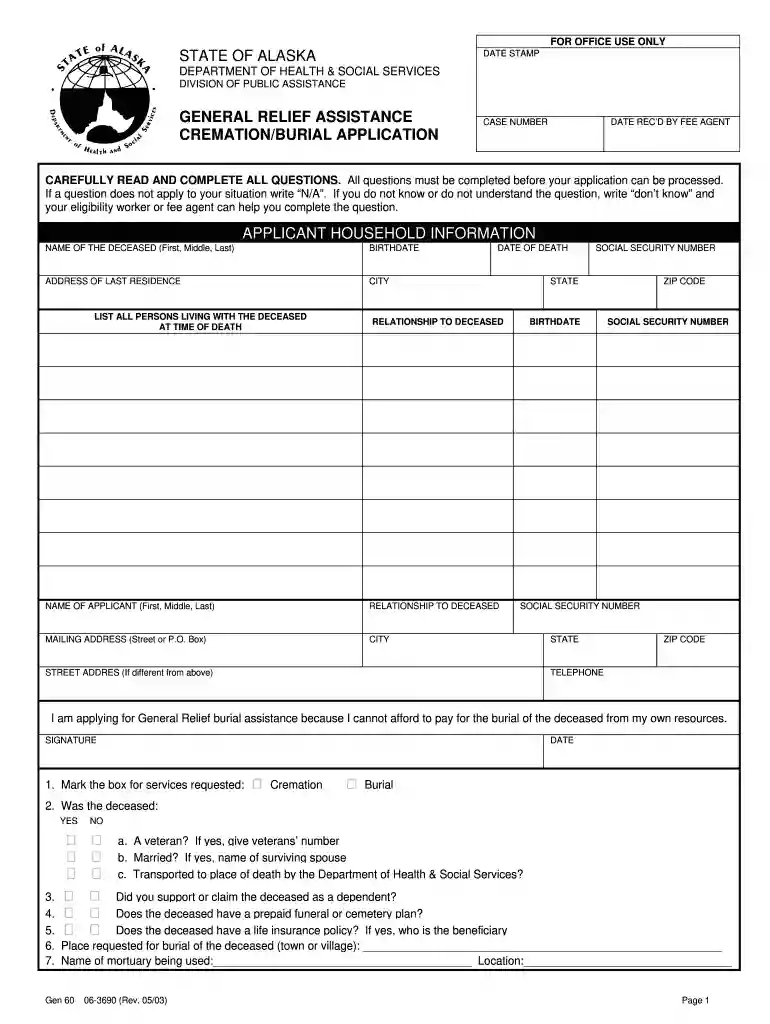 burial assistance alaska Preview on Page 1